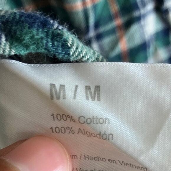 Eddie Bauer Mens Shirt Green Plaid Outdoor Soft Button Down 100% Cotton M - Picture 7 of 12